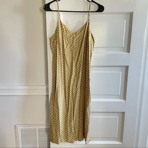 Madewell Side-Slit Slip Dress in Cutout Blooms